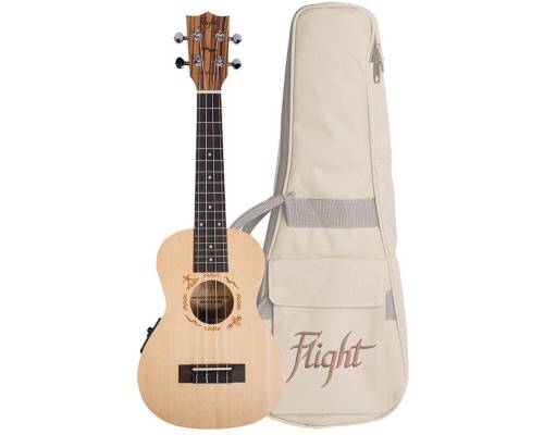 FLIGHT DUC525 EQ SP/ZEB - Укулеле концерт ~ Серия Flight designer