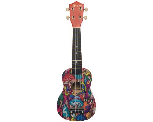 TERRIS JUS-20 MUSHROOM - Укулеле сопрано ~ Серия Terris wooden TERRIS JUS-20 MUSHROOM - Укулеле сопрано ~ Серия Terris wooden