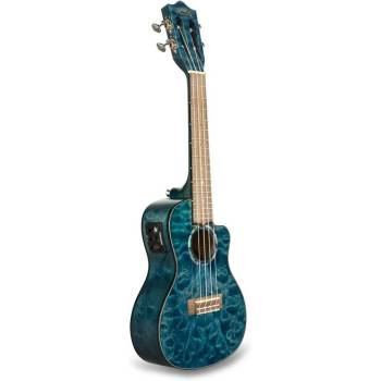 LANIKAI QM-BLCEC - Укулеле концерт ~ Серия Lanikai quilted maple