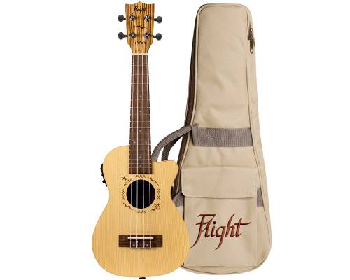 FLIGHT DUC328 CEQ SP/ZEB - Укулеле концерт ~ Серия Flight designer FLIGHT DUC328 CEQ SP/ZEB - Укулеле концерт ~ Серия Flight designer
