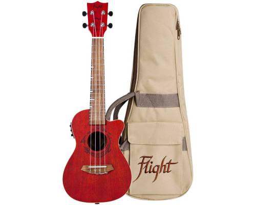 FLIGHT DUC380 CEQ CORAL - Укулеле концерт ~ Серия Flight gemstone