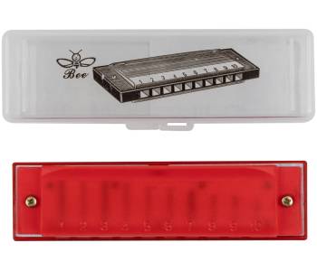 BEE DF10A-3 RED - Губная гармоника диатоническая BEE DF10A-3 RED - Губная гармоника диатоническая