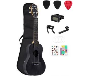 TERRIS PLUC-23 BK PACK - Укулеле комплект ~ Серия Terris plastic