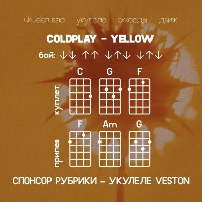 COLDPLAY - YELLOW - Аккорды для укулеле