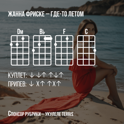 ЭТО БЫЛО ЛЕТОМ - Аккорды для укулеле - ЖАННА ФРИСКЕ